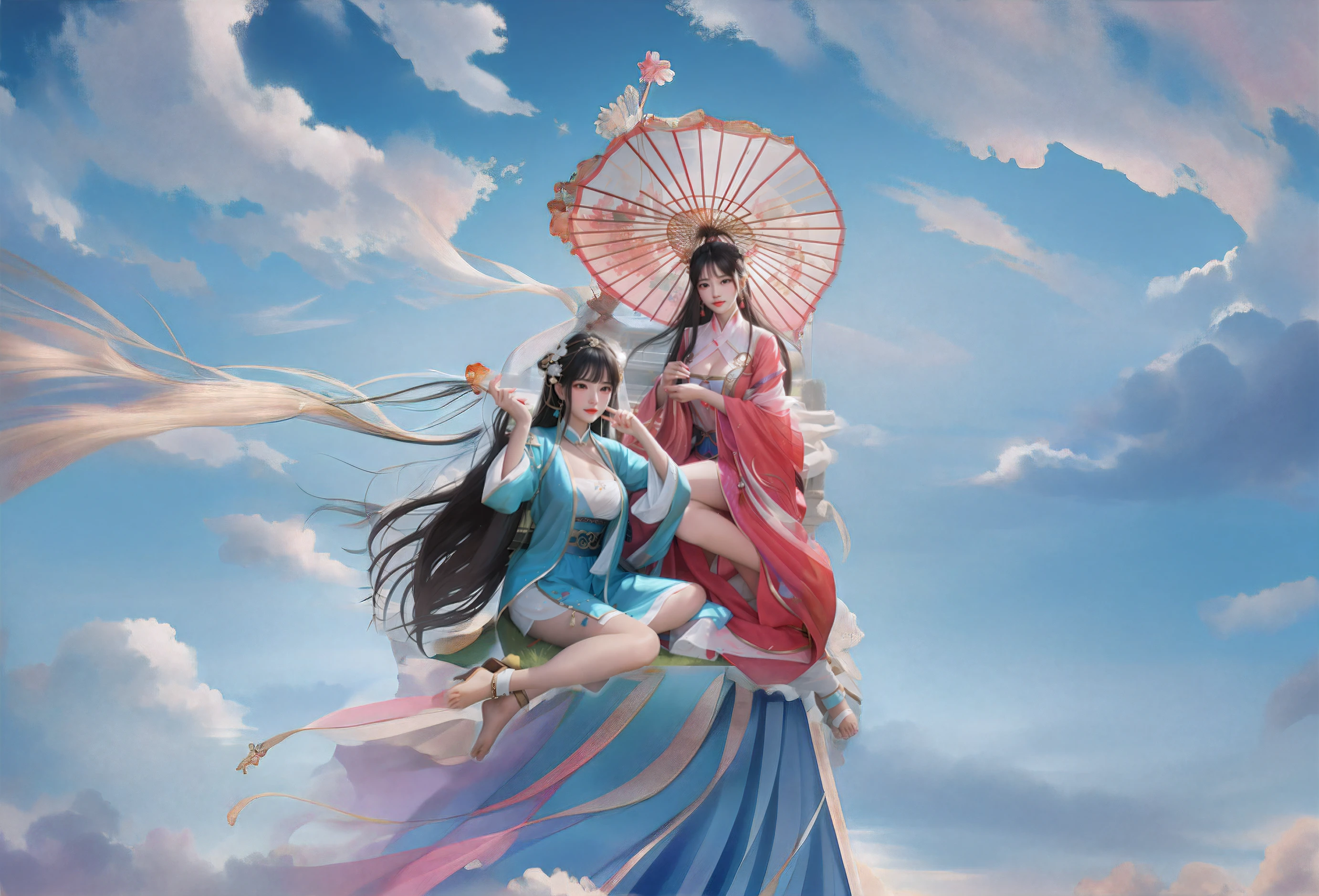 dream magical，Beautiful，horizon，in wonderland，Clouds surround，Ancient wind