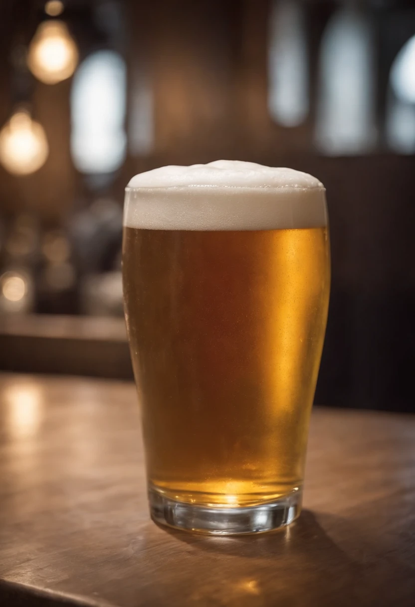 caneca de cerveja, plano frontal,  foto realista, Ultra sharp focus, tiro realista,