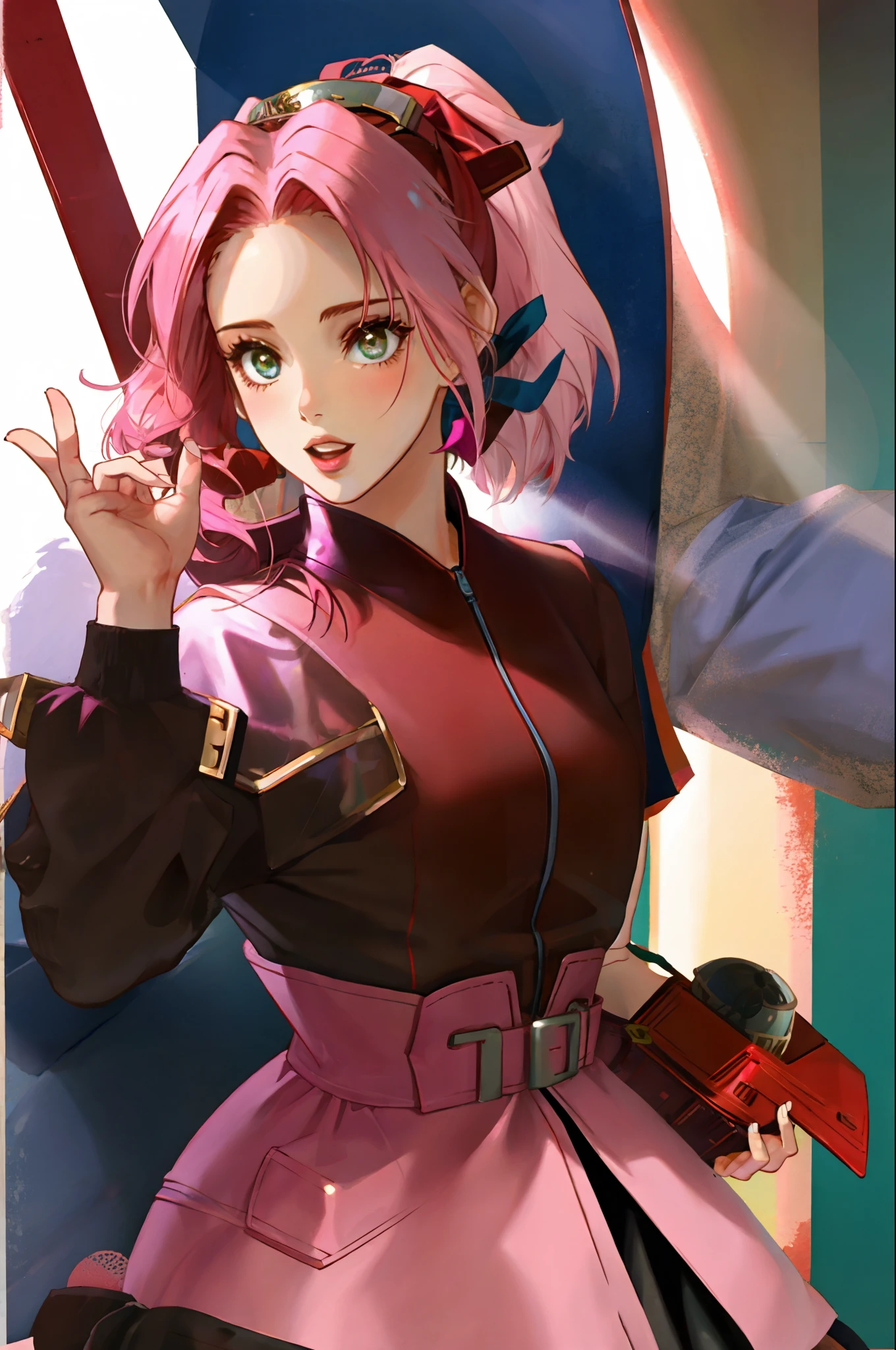 girl with(cheryl　gnome)Pink hair、Macross F,