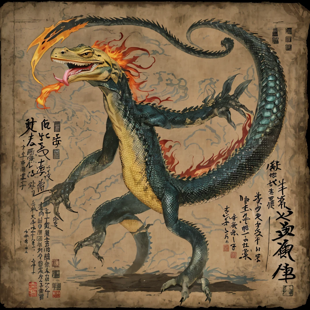 Monitor lizard 32K，Phoenix Immortal Demon Realm, Chance encounter with Liu Hanshu, He saw in him his former self, It was decided to take him as an apprentice, Teach him how to protect himself, But because of the Tibetan star map, Phoenix and the Liu family、The Jade Sword Sect established a relationship, It opens with the death of Liu Hanshu, Qin Yu embarked on the road of confrontation with a strong enemy, Working hard, Make yourself stronger, Stick to your own core path of justice, （Dragons）eyes filled with angry，The monitor lizard clenched its fists，Rush up，Deliver a fatal blow to your opponent，full bodyesbian，Full body monitor lizard male mage 32K（Masterpiece Canyon Ultra HD）fenghuang（canyons）Climb the streets， The scene of the explosion（canyons）， （Dragons）， The angry fighting stance of the monitor lizard， looking at the ground， Batik linen bandana， Chinese python pattern long-sleeved garment， canyons（Abstract propylene splash：1.2）， Dark clouds lightning background，Flour flies（realisticlying：1.4），Black color hair，Flour fluttering，rainbow background， A high resolution， the detail， RAW photogr， Sharp Re， Nikon D850 Film Stock Photo by Jefferies Lee 4 Kodak Portra 400 Camera F1.6 shots, Rich colors, ultra-realistic vivid textures, Dramatic lighting, Unreal Engine Art Station Trend, cinestir 800，Flowing black hair,（（（Jungle Canyon）））The wounded lined up in the streets（vale）Climb the streets，Movie master real-time image quality（tmasterpiece，k hd，hyper HD，32K）Dragons， （Linen batik scarf）， Combat posture， looking at the ground， Linen bandana， Chinese monitor lizard pattern long-sleeved garment， Morning Phoenix（Abstract gouache splash：1.2）， Dark clouds lightning background，sprinkling（