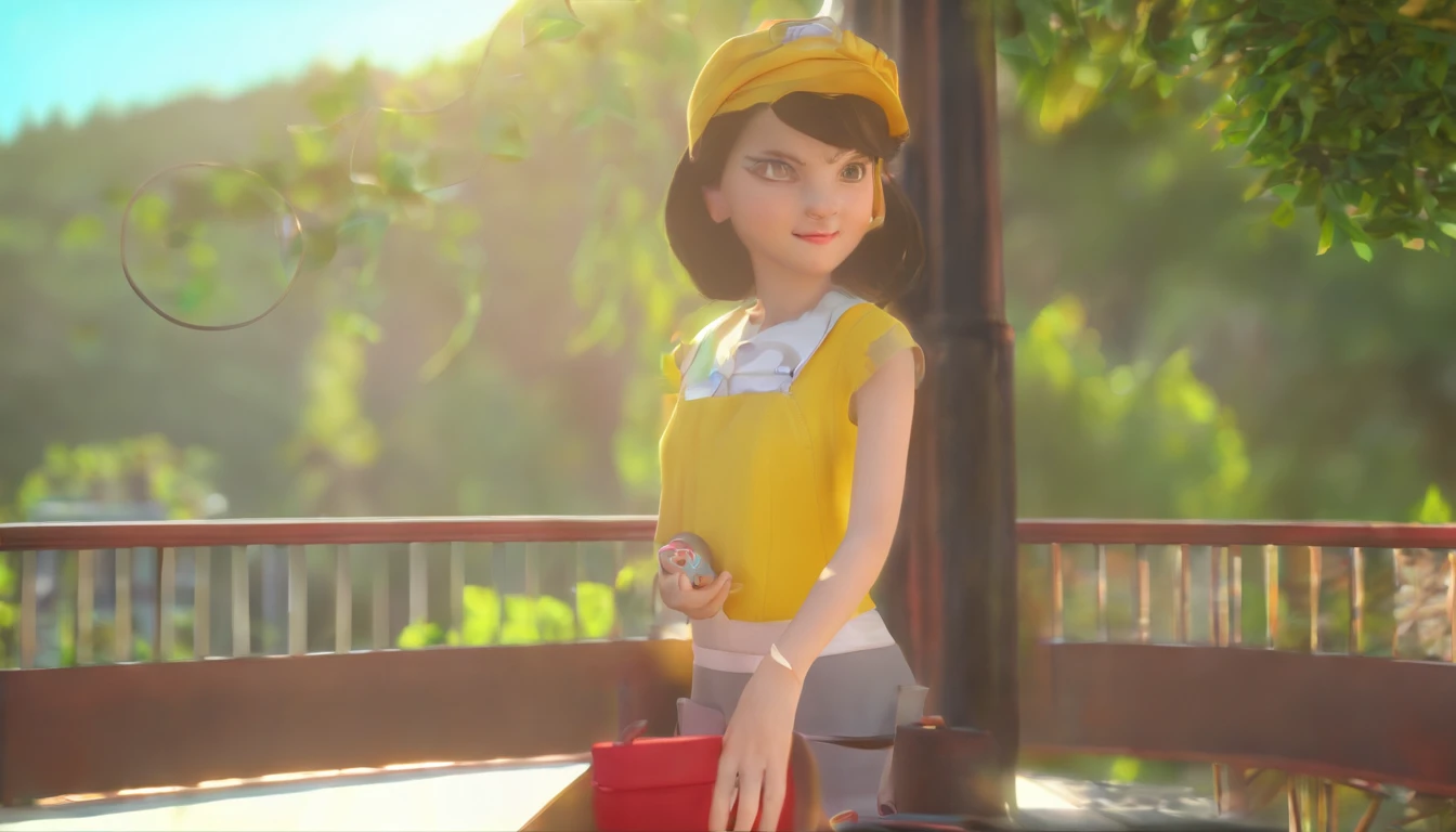 1girl, cute, young, (3N1DS1NCL41R:0.9), realistic photo, extreme detail, balcony photo, {best quality}, {{masterpiece}}, {highres}