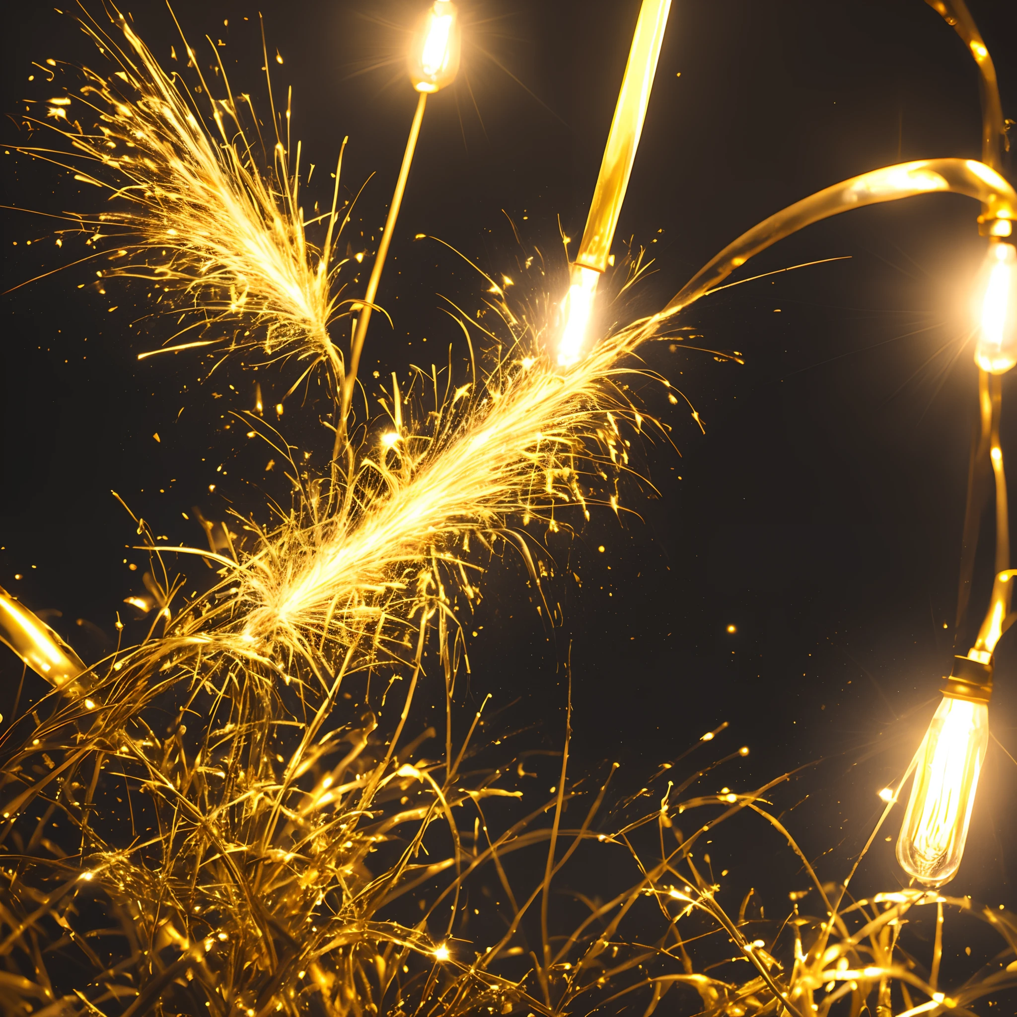 Lichtschwerter schwarz gold