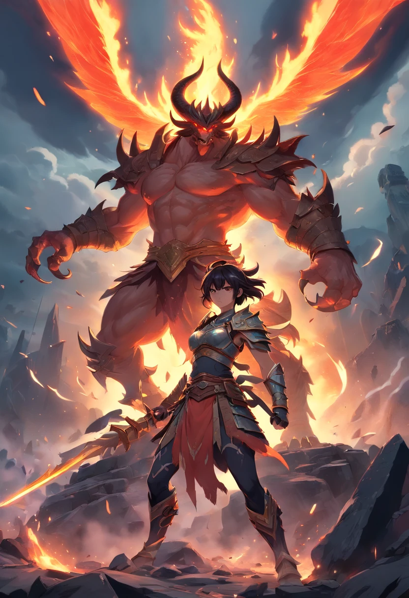 ultra-detailed,photorealistic,highres dragonborn barbarian,fiery battleaxe,heavy armor,strong muscular build,dark scales,blood-soaked claws,majestic dragon wings,ferocious expression,fierce battle scars,glowing red eyes,smoke-filled battleground,ominous storm clouds,dramatic lighting,raging fire and lava,ancient ruins,mythical creatures lurking in the shadows,valor and strength,heroic stance,savage battle cry,adrenaline-fueled combat,epic fantasy setting,mystical artifacts,dynamic action,intense power,immense strength,tribal tattoos,warrior pride,battle-tested,dominant presence,defender of the realm,unyielding determination,living embodiment of raw power,dangerous and unstoppable force,lord of chaos