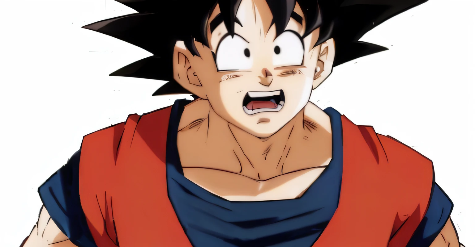 Um close up de um desenho animado de um jovem Gohan, Filho Goku, Goku Humano, Dragon ball super, Goku de Dragon Ball, Goku de Dragon Ball Z, Goku, goku as an asian man, Goku de Dragonball Z, Goku em Fortnite, Retrato de Goku, Goku na vida real, Retrato de Goku, Filme ainda de Robot Goku, Estilo Akira Toriyama