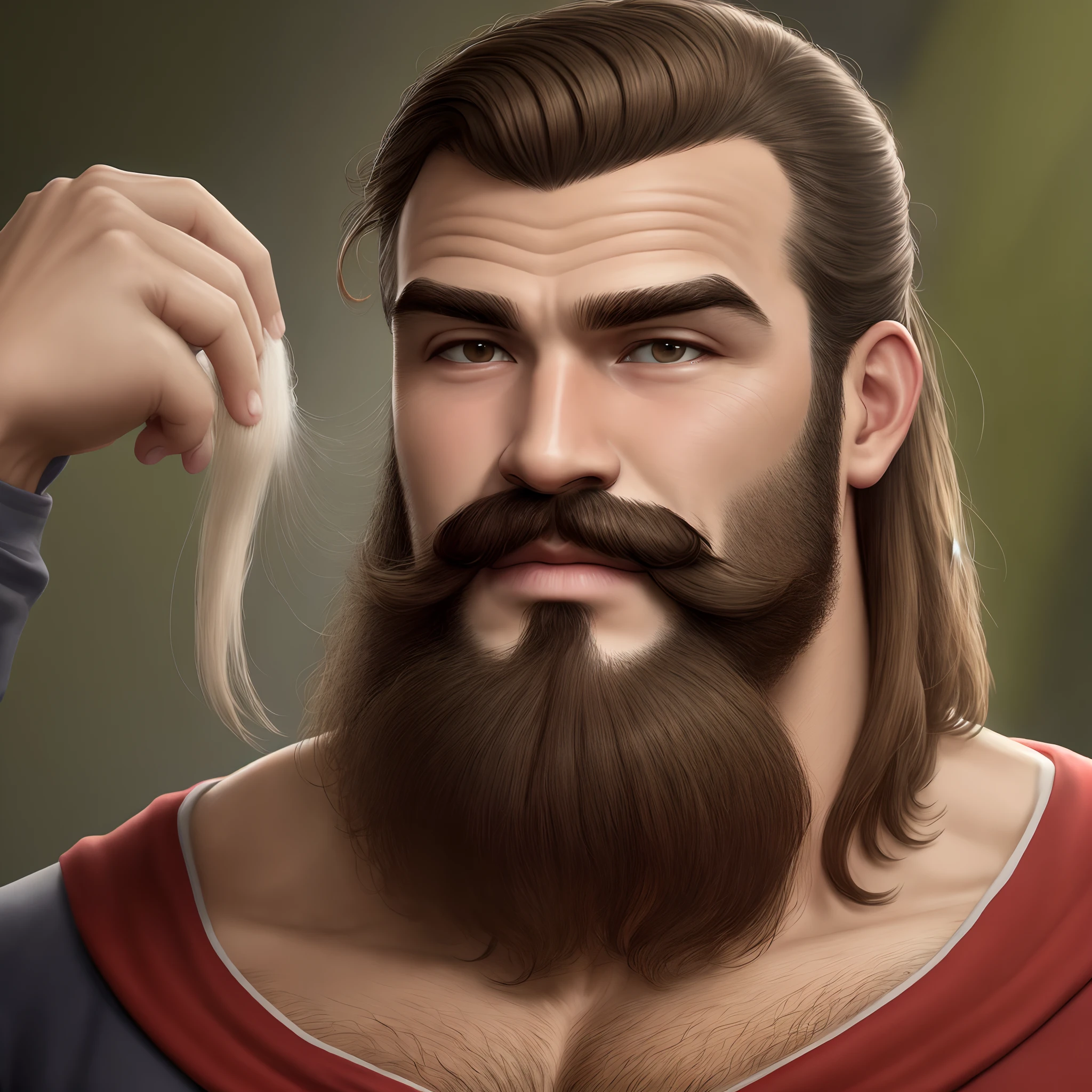 Cigano cabelo grisalho bigode e cavanhaque