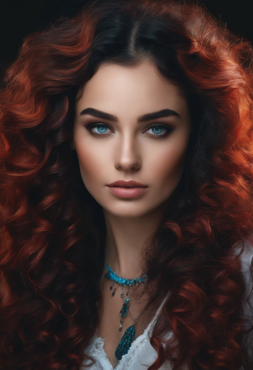 Girl with black curls