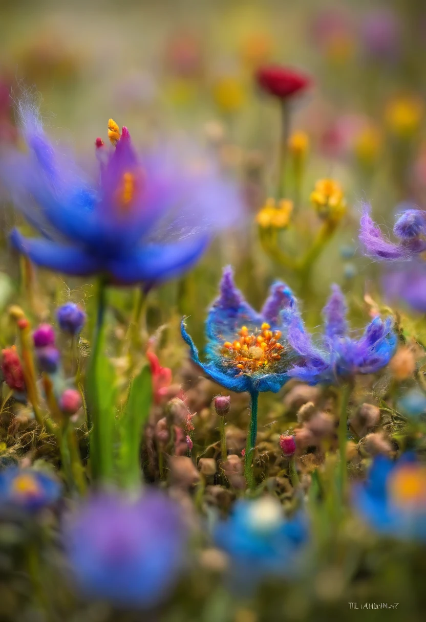 (Tilt-Shift:1.4),(High quality, Best Quality, hight resolution, in 8K), Woolfelt,  by disney(Tilt-Shift:1.4)Animal Style, clean back ground, Needle Felt, Felt Artwork, Super Cute, 3d rendered, (Tilt-Shift:1.4),Botanicals