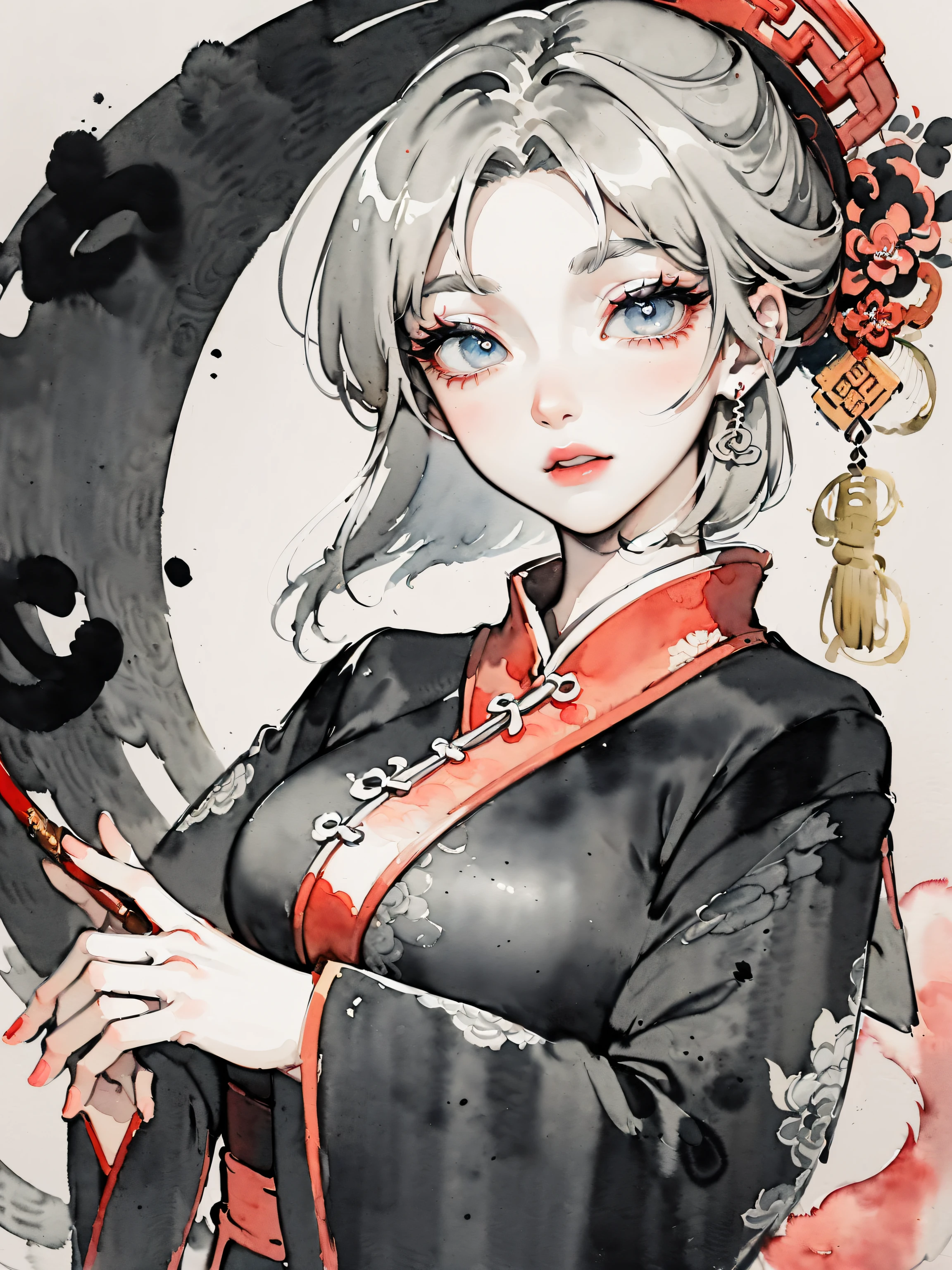 ((extremamente detalhado)), ((((pintura a tinta)))), illustration, ((pintura a tinta chinesa)), (((master part))), (((best quality))), ((((Tingimento de tinta)))), (((Aquarela))), ((Chinese Brush Painting)), (Chinese style) UHD , Conto de fadas
--estilo Old School