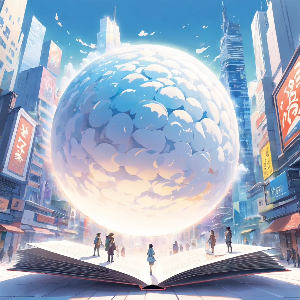 (Pop-up Books,White background:1.35),Postmodern art style,(abstracted:1.2)(Penrose Escher-style sphere) What constitutes (Cyberpunk City:1.2),After the change (James Rosenquist,Roy Lichtenstein) Inside the Eagle Ball,Inception,Impossible geometric structures,Mobius Ring,Cyberpunk City Intertwined with Spheres,inflation,3 seconds after the Big Bang & The Expanding Multiverse,dry ice,steam,cloud,Smoke plume,Smoke rings,museum