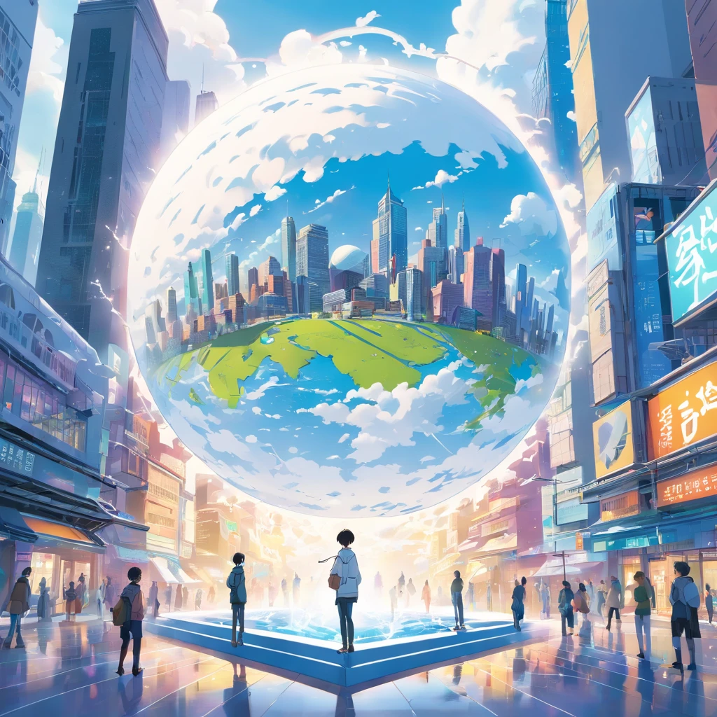 (Pop-up Books,White background:1.35),Postmodern art style,(abstracted:1.2)(Penrose Escher-style sphere) What constitutes (Cyberpunk City:1.2),After the change (James Rosenquist,Roy Lichtenstein) Inside the Eagle Ball,Inception,Impossible geometric structures,Mobius Ring,Cyberpunk City Intertwined with Spheres,inflation,3 seconds after the Big Bang & The Expanding Multiverse,dry ice,steam,cloud,Smoke plume,Smoke rings,museum