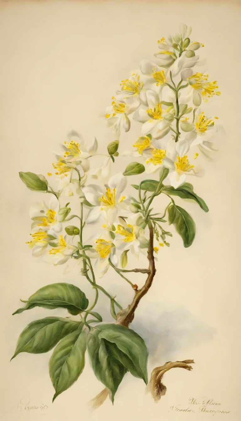 Acacia tree,Also called"black locust",The flowers are butterfly corollas,It is clustered when blooming,Climbing into spikes,Overlapping overhangs,The florets are often wrinkled and curled,The petals are scattered,The whole one is calyx bell-shaped,Five petals,Delicate and delicate,The flowers appear pale yellow or white,The petals are soft and delicate,It's like a thin veil,Gently float in the air,Calyx bell-shaped,Five petals,Delicate and delicate,The smell is fragrant