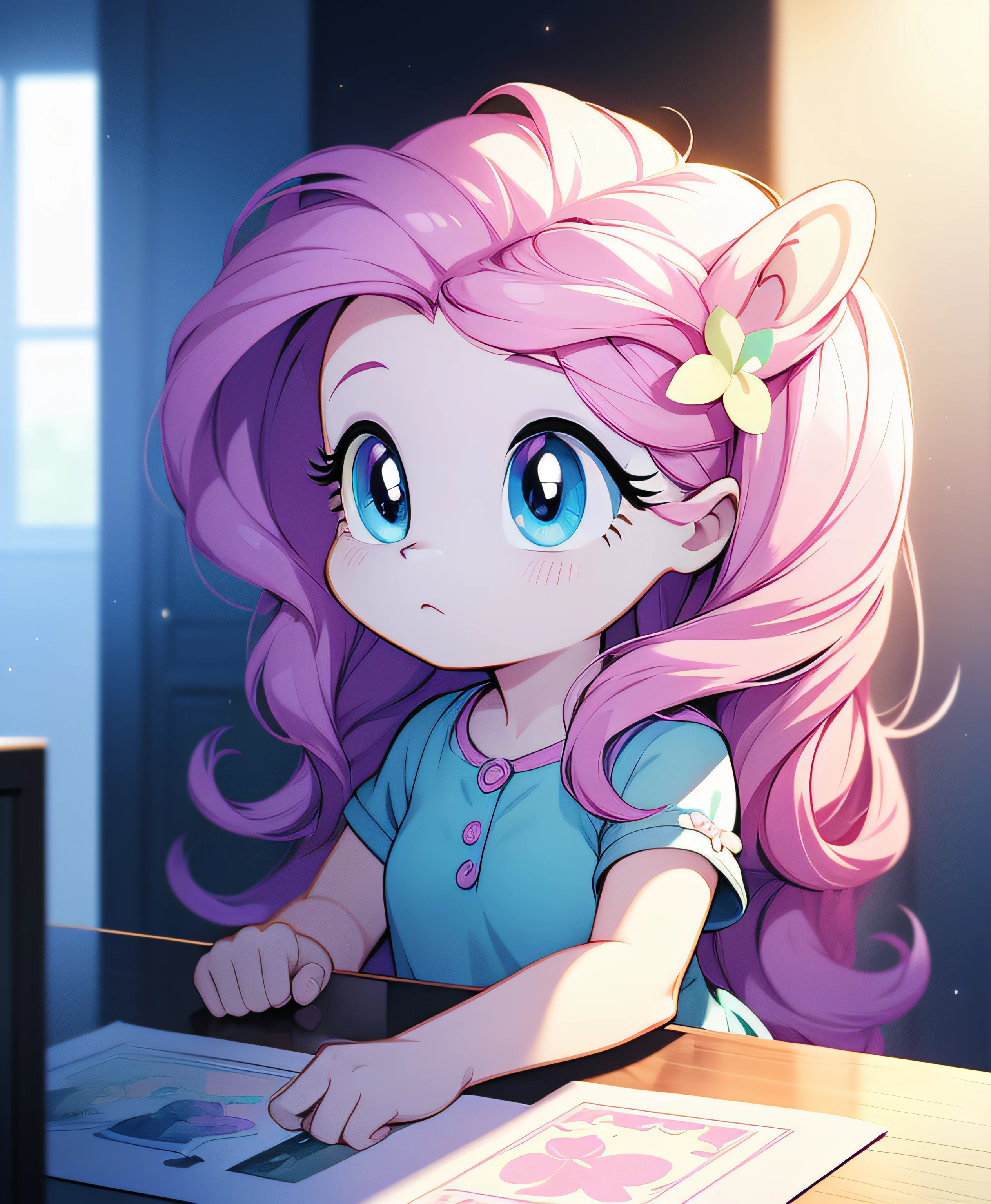 Masterpiece, best quality, (extremely detailed CG unity 8k wallpapers), (best quality), (best illustrations), (best shadows), Fluttershy, (my little pony),