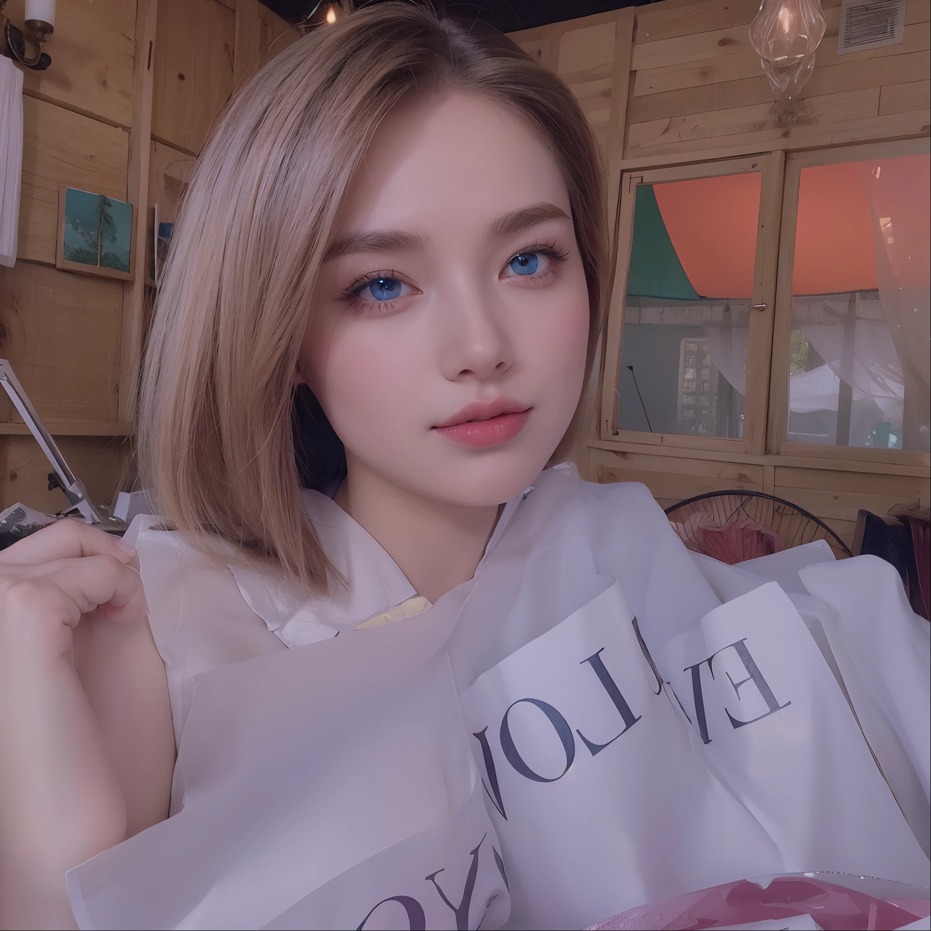 Blue eyes, blonde, beautiful