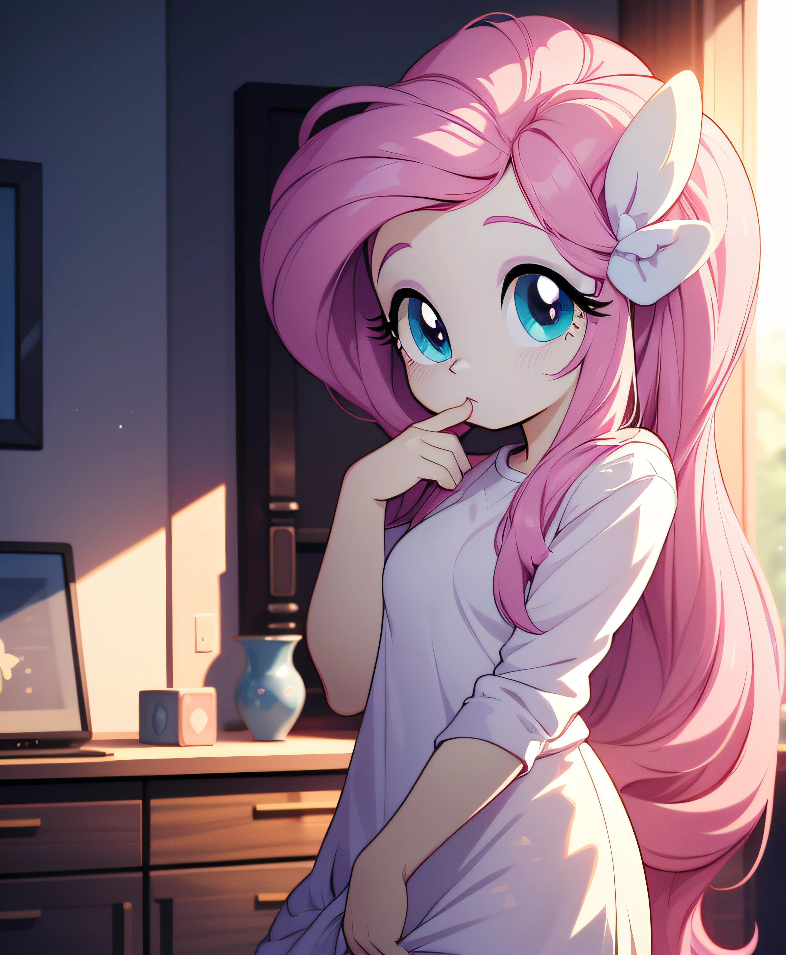 Masterpiece, best quality, (extremely detailed CG unity 8k wallpapers), (best quality), (best illustrations), (best shadows), Fluttershy, (my little pony), ((nsfw))