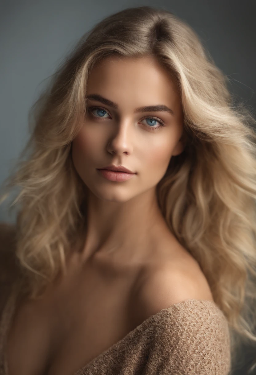 fille sexy aux yeux bleus, ultra realist, Meticulously detailed, cheveux blonds et grands yeux, selfie of a young woman, sans maquillage, maquillage naturel, looking straight at camera, Maquillage subtil, Superbe photo du corps entier, dans la chambre, Medium to large bust, nu, 18 ans