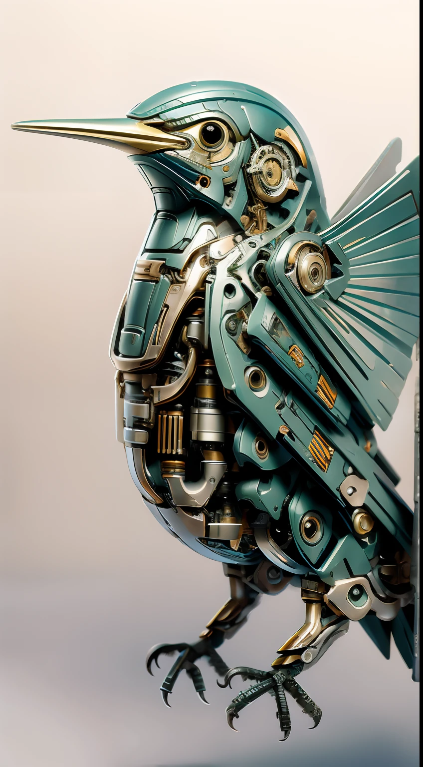 A mechanical bird, the detail