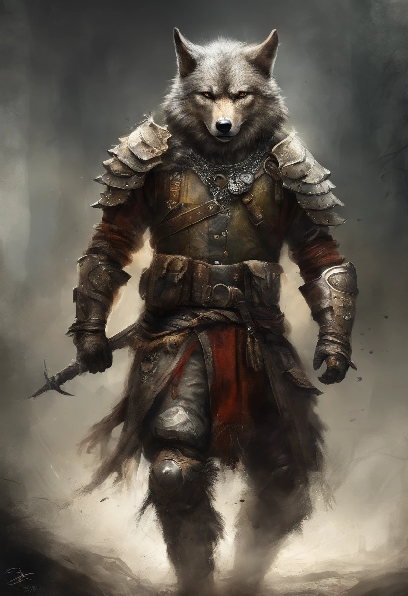 maximum quality, Dramatic lighting, menacing pose, fierce expression, epic atmosphere, (((wolf head shaped helmet))), (((full body shot))),a wolf made out of metal, cyborg, cyberpunk style, clockwork, ((intricate details)), hdr, ((intricate details, hyperdetailed)), incandescent lamps, cinematic shot, vignette, bokeh effect beckground, (canines), (full body shot).