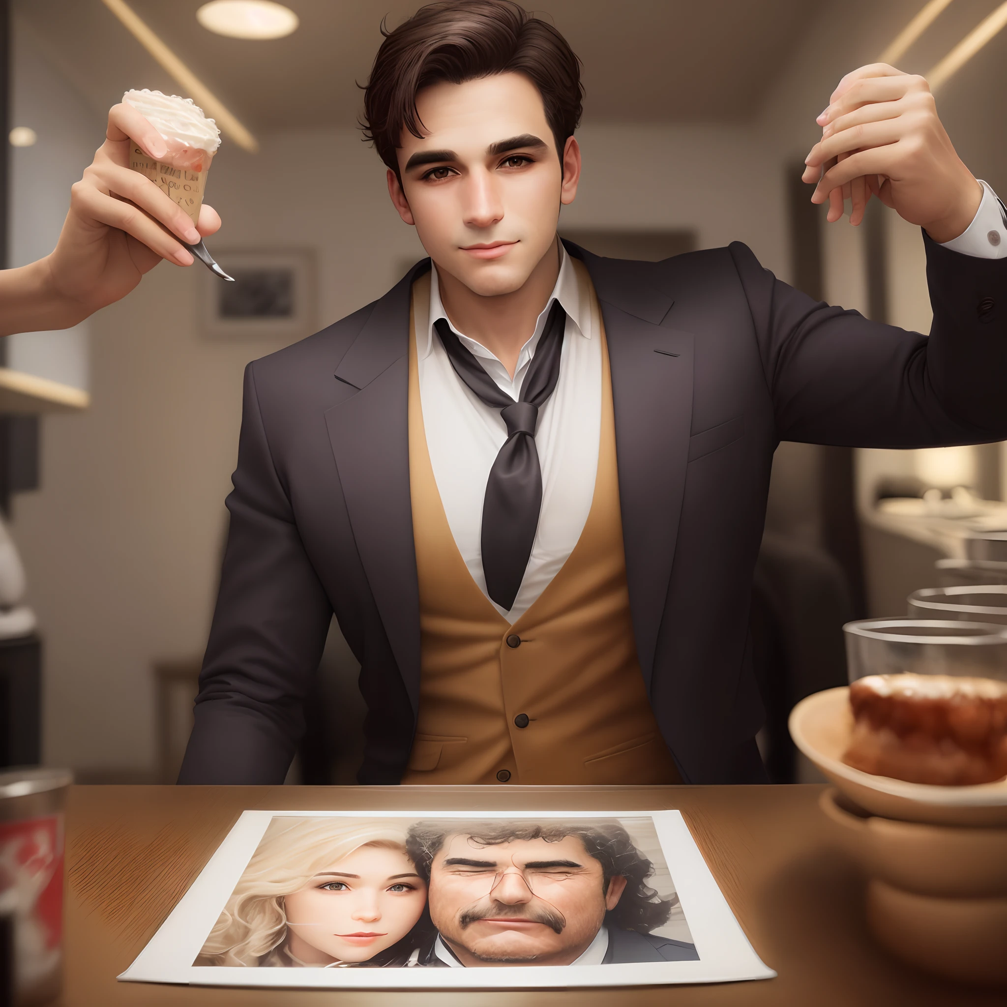 criar uma imagem de um homem rico