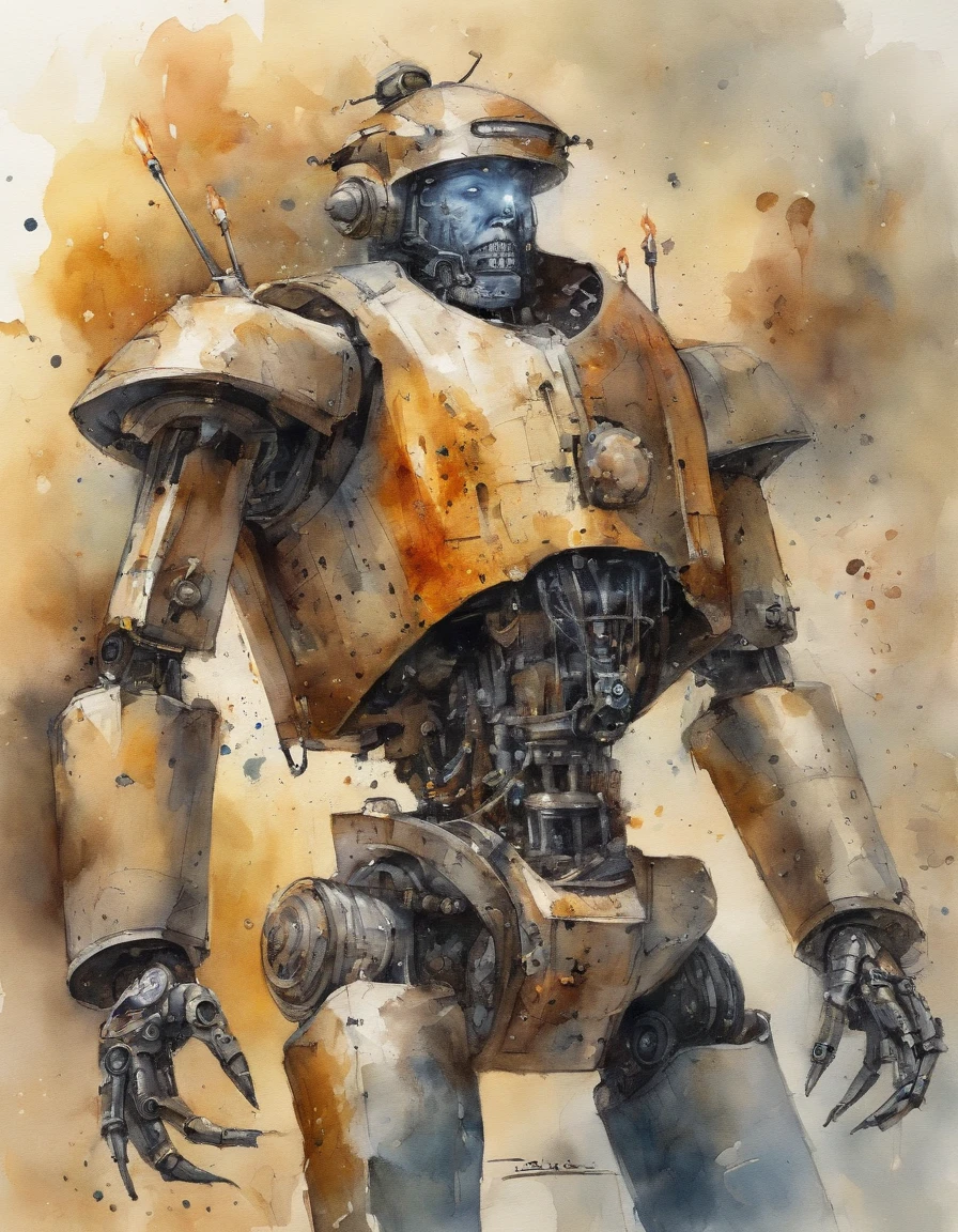 Futuristic robot man,, The insanely smooth surface is、Scatters light through a wet mechanism, epic poem, immensity, An majestic, Packing Action, psychological, Facing the top right,shout,desperate, delight, ultra - detailed, octan render, The air is full of relativistic flames, As a change, Space is a place, 全身, Brilliantly,