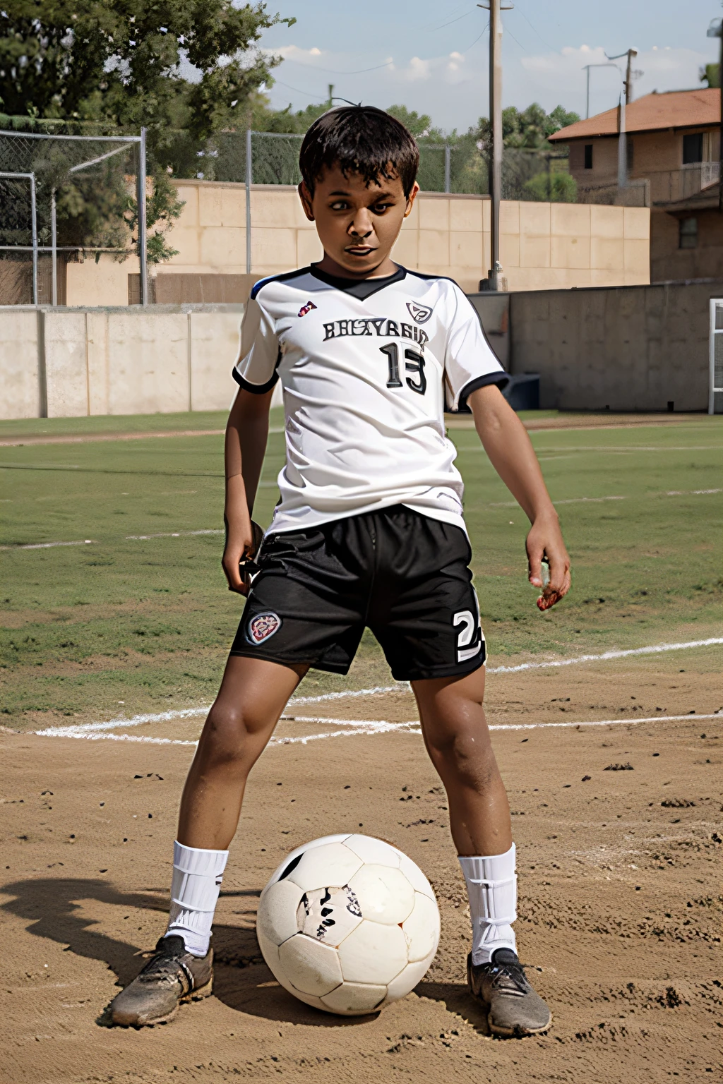 flat old dirt football soccer