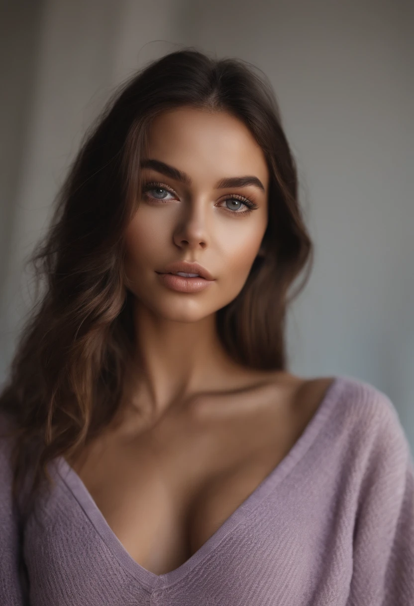 Femme arafed latine, fille sexy aux yeux bruns, Portrait Sophie Mudd, cheveux bruns et grands yeux, selfie of a young woman, Yeux de chambre, Violet Myers, sans maquillage, maquillage naturel, looking straight at camera, Visage avec Artgram, Maquillage subtil, Superbe photo du corps entier, dans la chambre, clivage