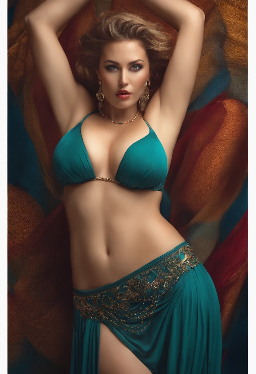 Big boobs girl, no clothes, naked, armpits, nipples, no bra