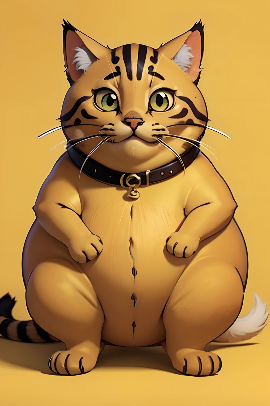 gato amarelo gordo de olho amarelo