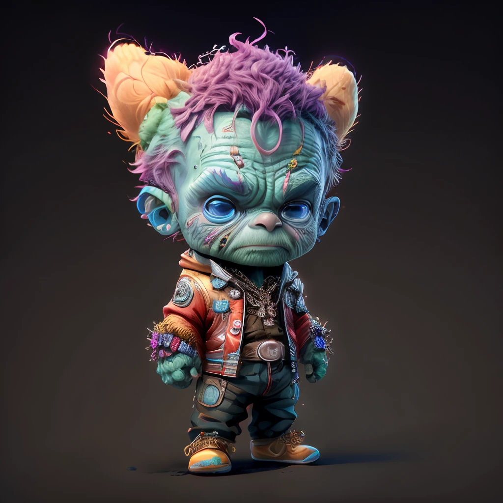 Irridescent color、Colorful pop mascot characters，Round and cute space robot, Farbe々ornamented、Colorful backgrounds，Fantasy，intricate-detail {brightened，K HD，32k constellations