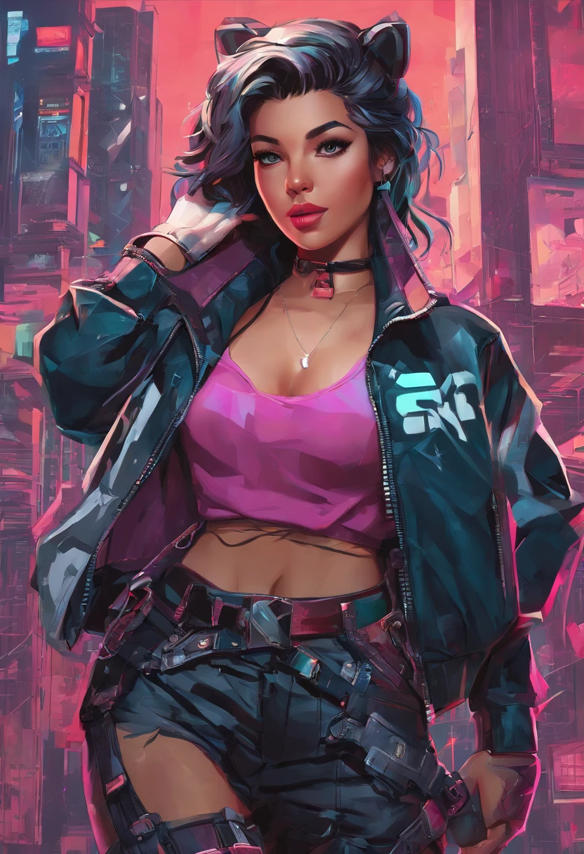 araffe woman in a leather jacket and jeans posing for a picture, cyberpunk 2 0 y. o model girl, seductive tifa lockhart portrait, tifa lockhart, cyberpunk angry gorgeous goddess, beautiful cyberpunk woman model, tifa, cyberpunk beautiful girl, beautiful digital artwork, female cyberpunk anime girl, wojtek fus, jet black haired cyberpunk girl, trending on artstation hd