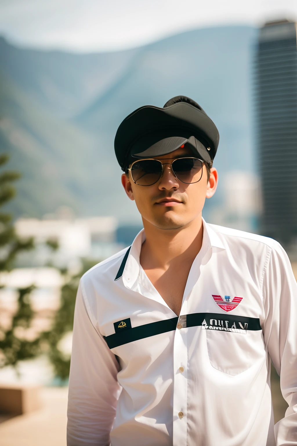 there is a man wearing sunglasses and a white shirt, taken with canon 8 0 d, taken with sony alpha 9, photo taken with canon 5d, taken with sony a7r camera, with sunglass, photo taken with sony a7r camera, taken with canon eos 5 d mark iv, candid picture, taken with a canon dslr camera, casual photography