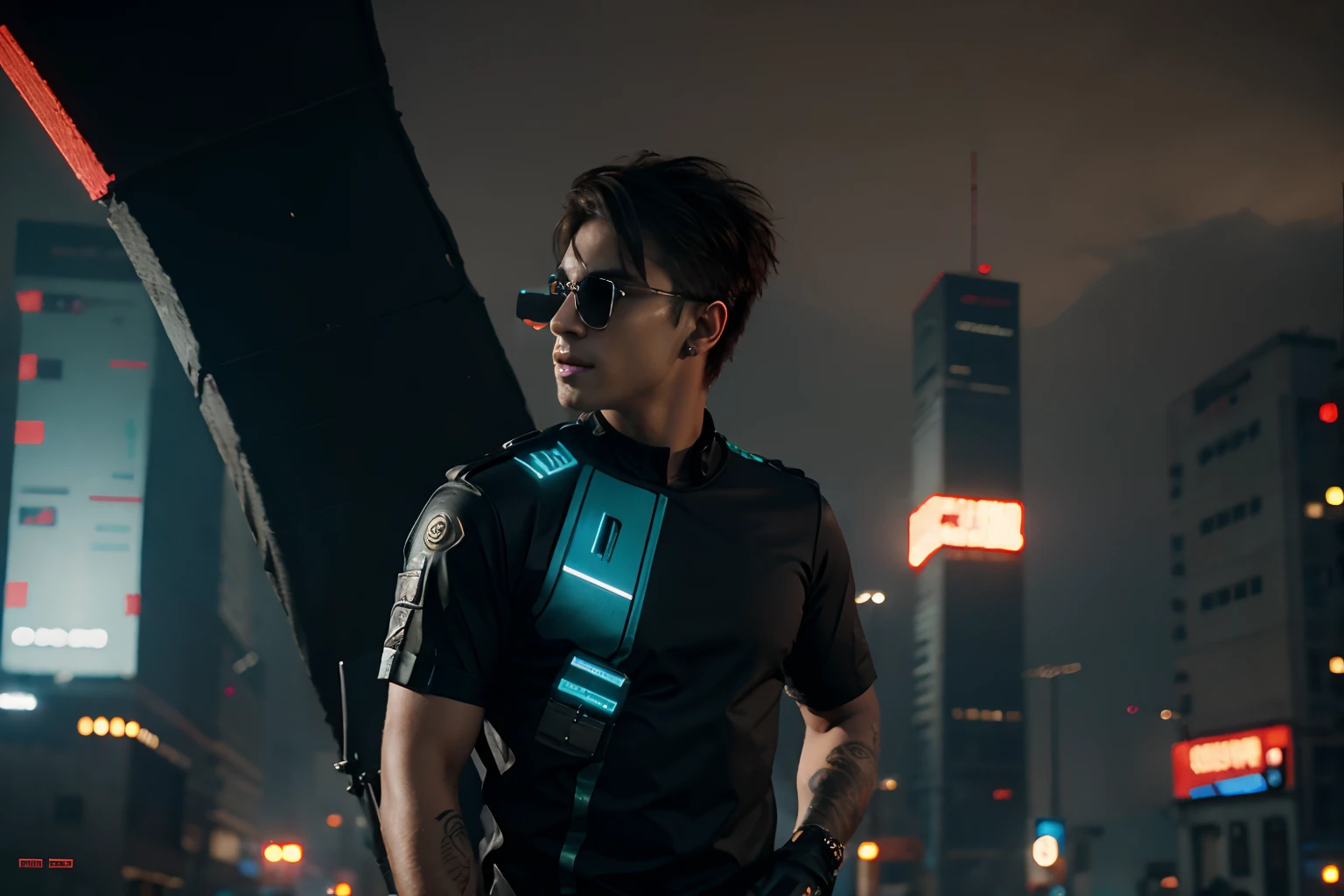 Chenge background cyberpunk handsome boy, realistic fece, 8k ultra realistic