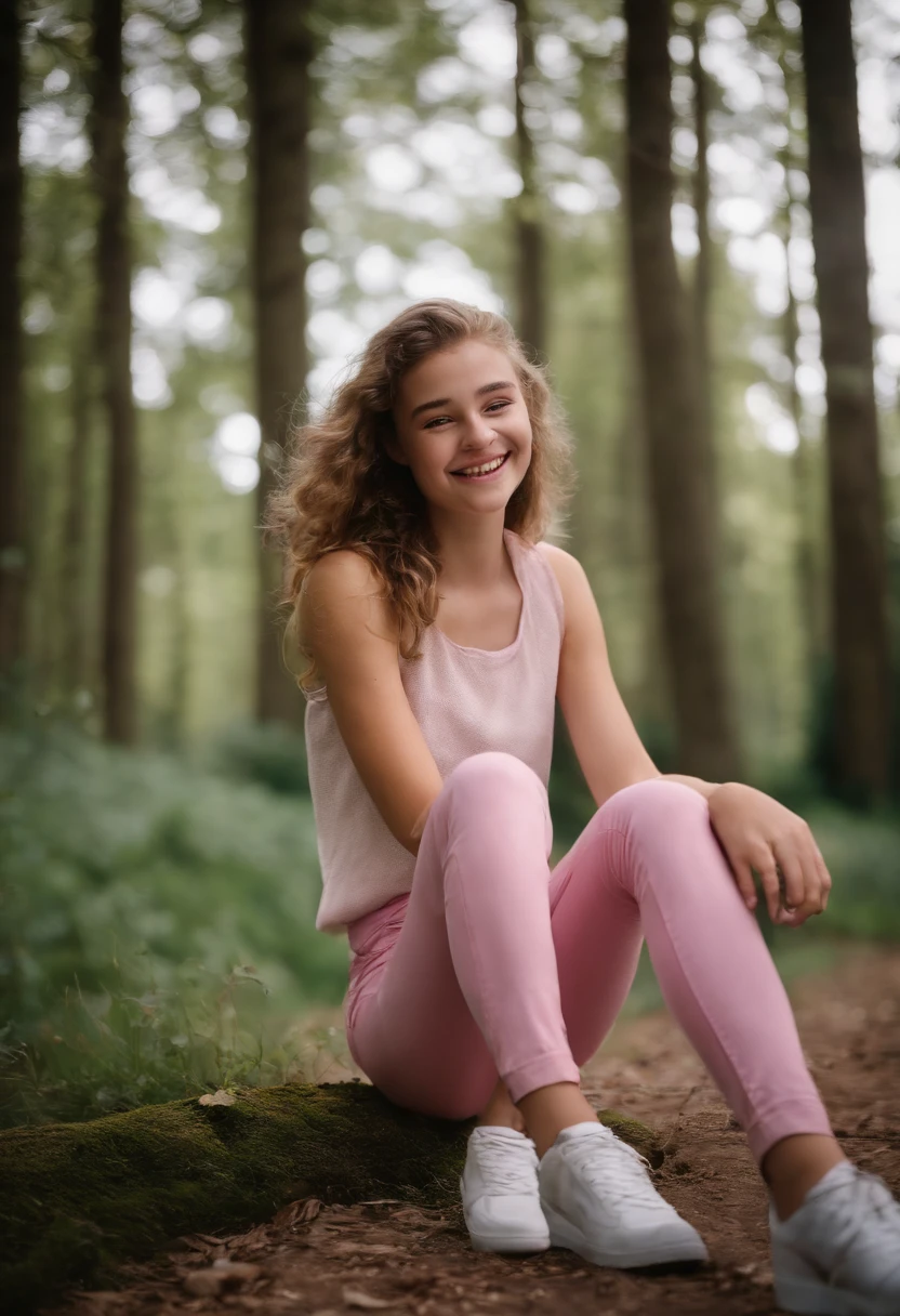 Little Emily and Professor John talk in a beautiful looking forest.(best quality,4k,8k,highres,masterpiece:1.2),ultra-detailed,(realistic,photorealistic,photo-realistic:1.37),adventure, map --auto