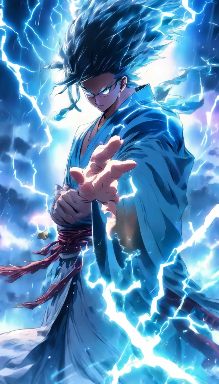 ((master part)),(best quality)),Vista distante,Surrounding lightning,Chuva de Espada,A young Taoist priest,Sistema de Espada Infinita,efeitos de brilho,hyper-realistic,Ultra foto realismo,Chinese black and white ink style,preto e branco,Discoloration,Mancha,tinta,8k,super-fino,alta qualidade