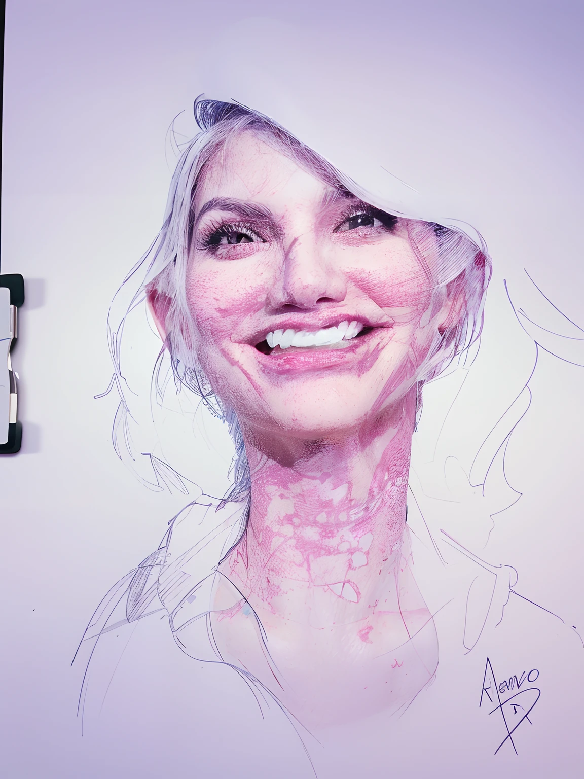 High-definition 4K rendering inspired by a reference image composed solely of line art. Reproduce the image with lifelike skin texture, capturing fine details such as pores and realistic hair. caricature of actress Cameron Diaz. Focus on achieving a high degree of realism, emphasizing soft, even lighting to enhance the skin's natural features. Attention to subtle highlights and shadows for depth. --ar 16:9 --s 1000.