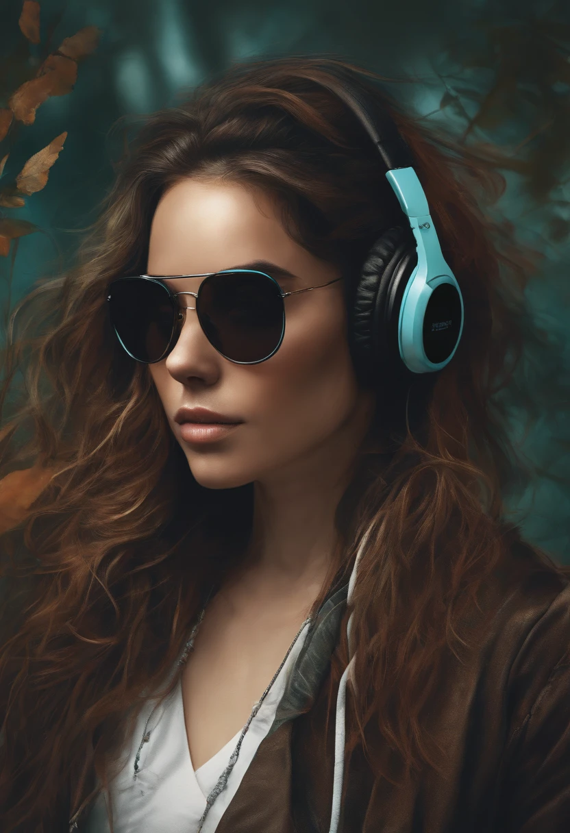 Perfect centralization, Um panda bonito por toda parte, Use uma jaqueta de estudante, wearing sunglasses, Usando fones de ouvido, Standing position, beleza abstrata, Centrado, looking at the camera, Facing the camera, nearing perfection, Dynamic, luar, altamente detalhado, pintura digital, art stations, Conceito-Arte, liso, foco nítido, 8k, high-definition resolution, illustration, arte de Carne Griffiths e Wadim Kashin, fundo branco