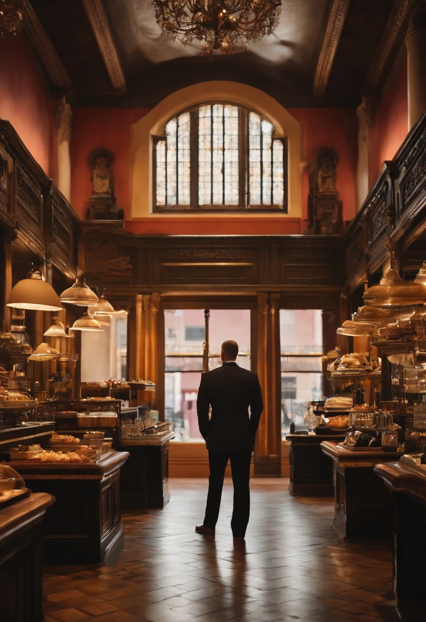 A photo of an entrepreneur competing with other businesses