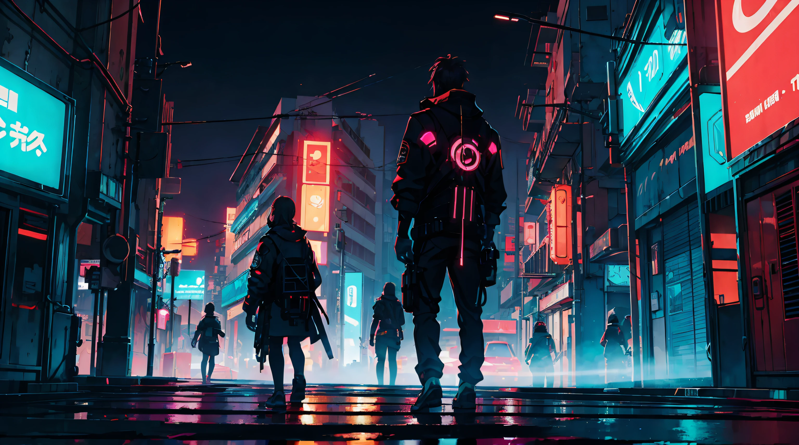 cidade cyberpunk neon