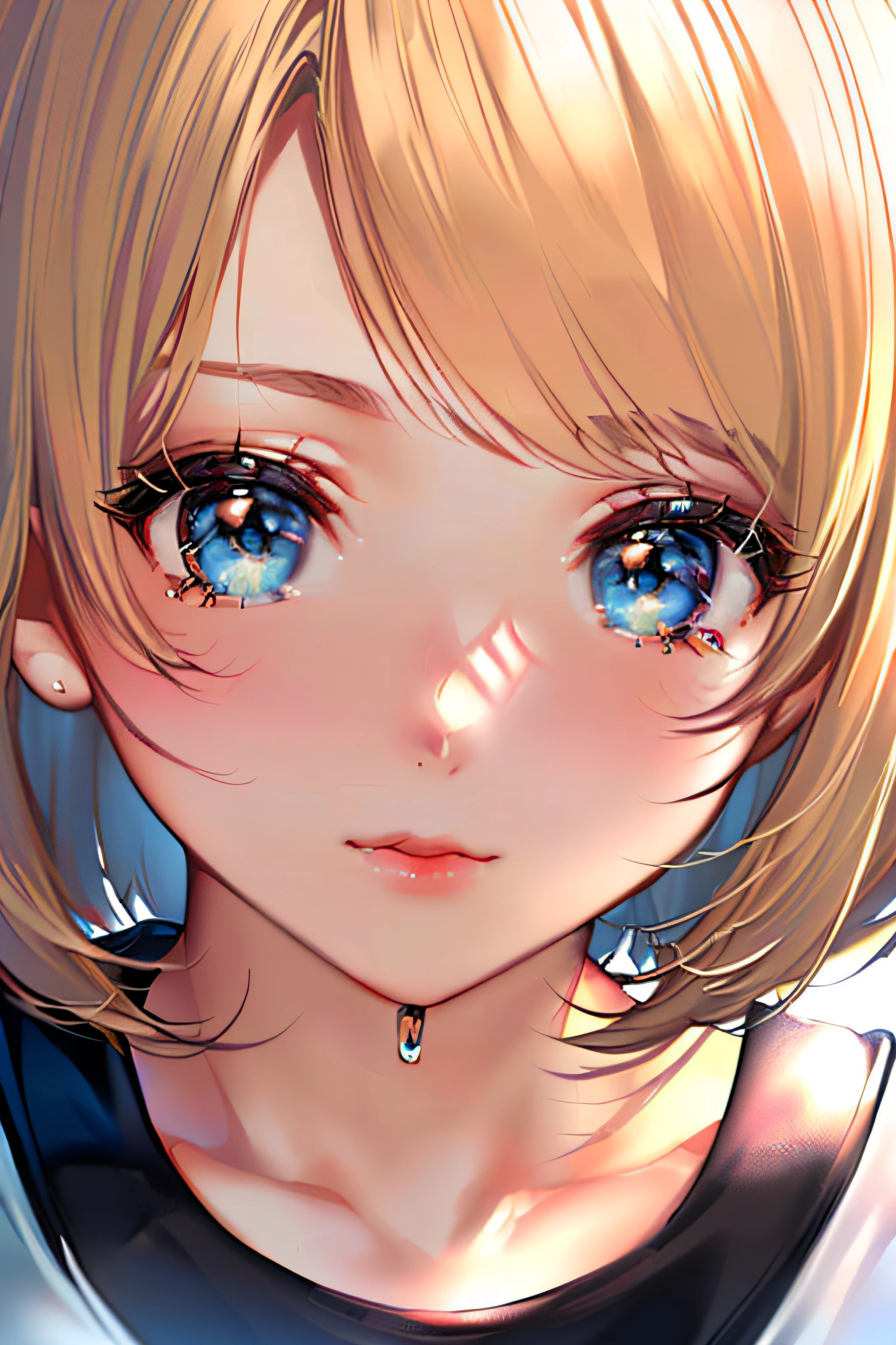 Ultra-detailed, (close-up:1.5), (Look_で_viewer:1.5), 1 girl, Solo, Playing Basketball, Face, (bob cuts:1.2), Sunset,