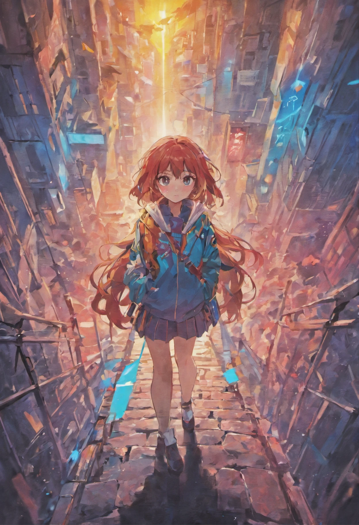 Anime rock solitary painting