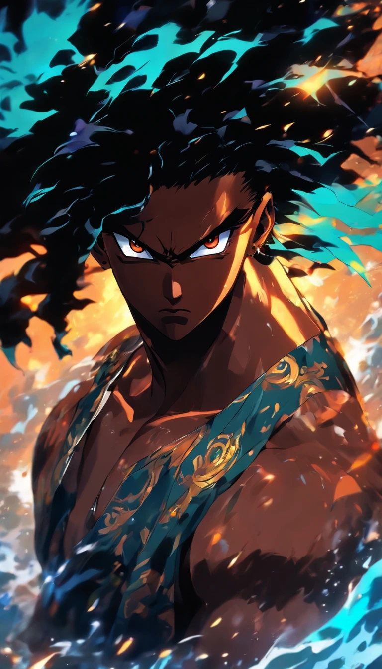 (((homem ?????)) best quality, Very high resolution, CG detalhado em 4K, master part, Agw, oceano, Waters, roupas brancas, Mitologia vodu, Roupas africanas, esthetic, Beautiful image, centralizado na tela, o corpo inteiro