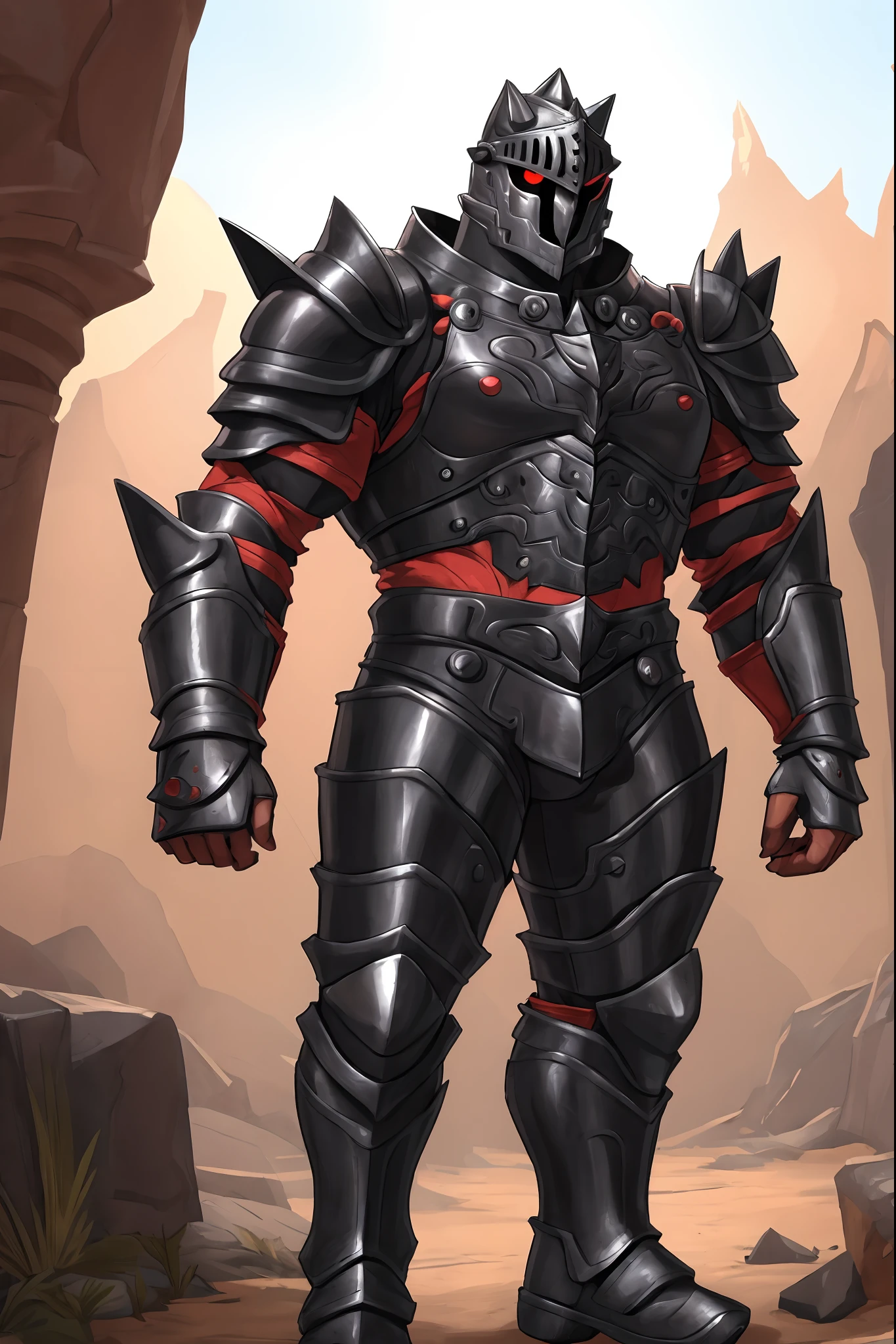 (best quality,ultra-detailed),surt,metal face(1.1),red eyes(1.1),armor(1.1),muscular male,tall,barbarian,pants pullover,full armor, full sentai armor , full armor, full body, boots