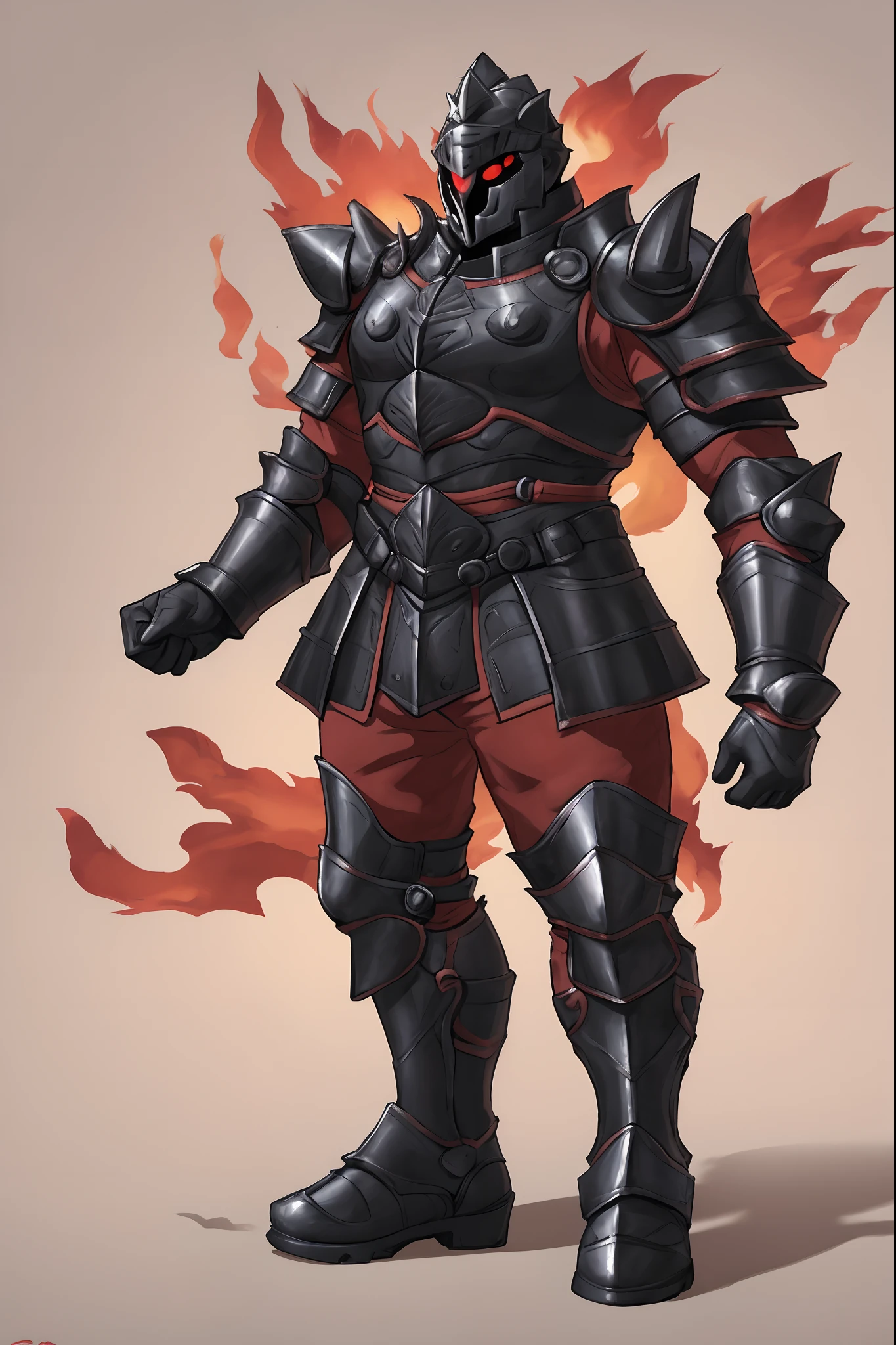 (best quality,ultra-detailed),surt,metal face(1.1),red eyes(1.1),armor(1.1),muscular male,tall,barbarian,pants pullover,full armor, full sentai armor , full armor, full body, boots