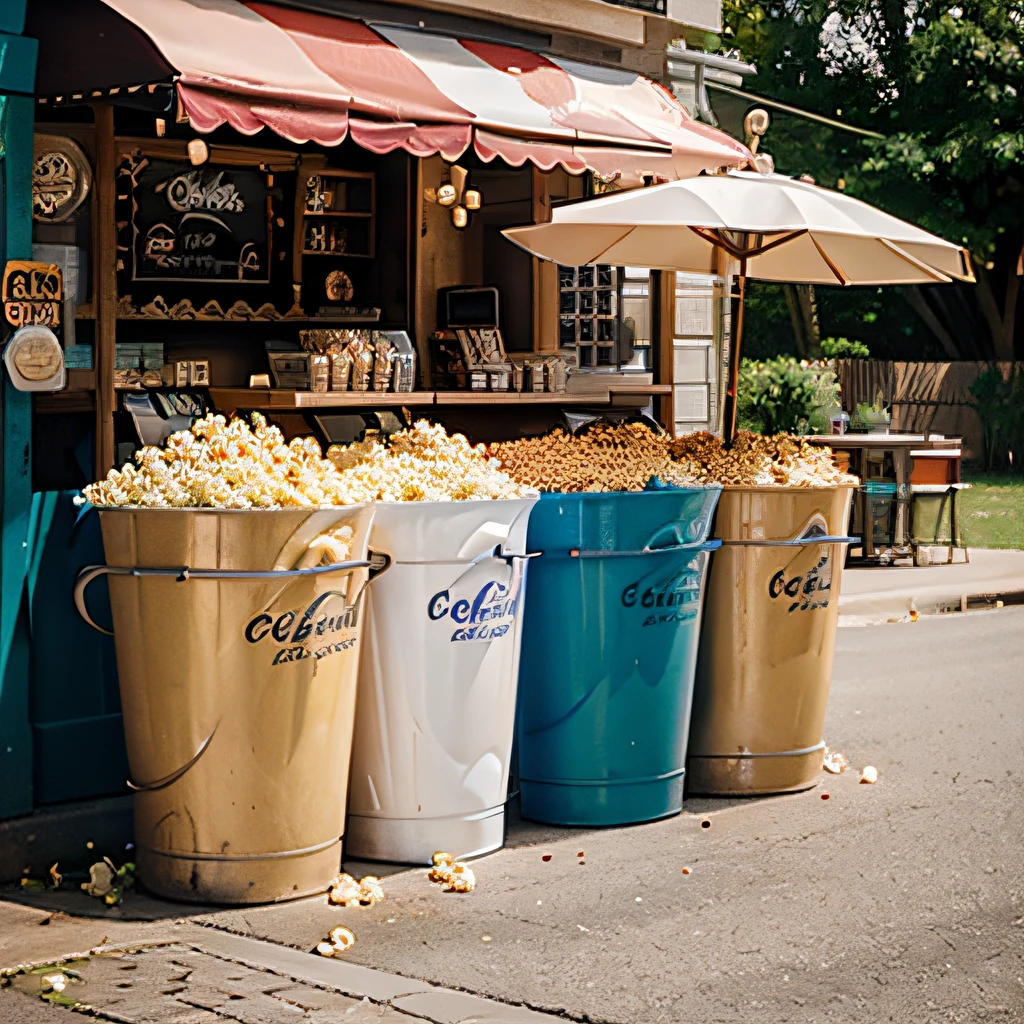 popcorn shop and buckets