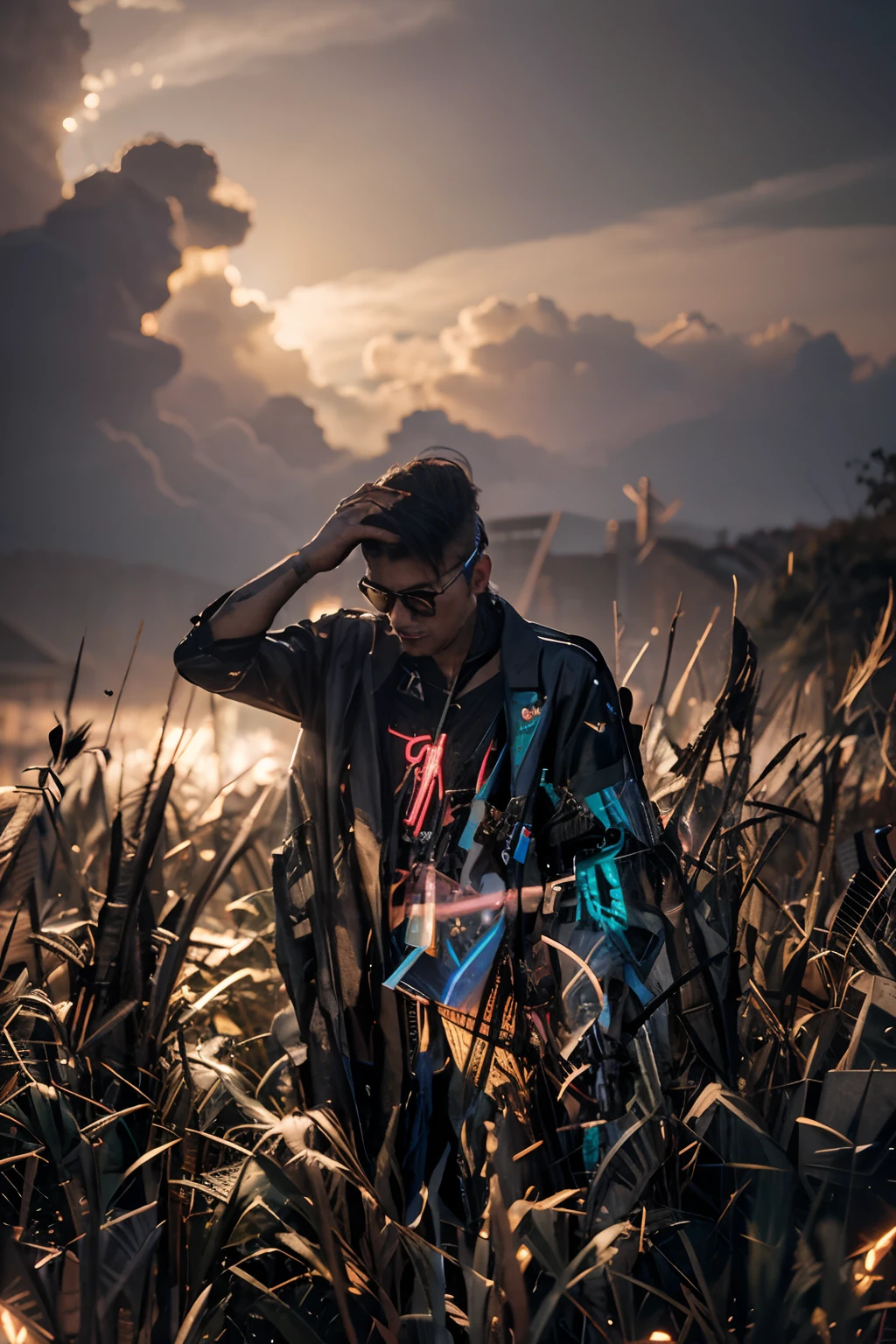 Cyberpunk handsome boy 8k ultra realistic background chenge