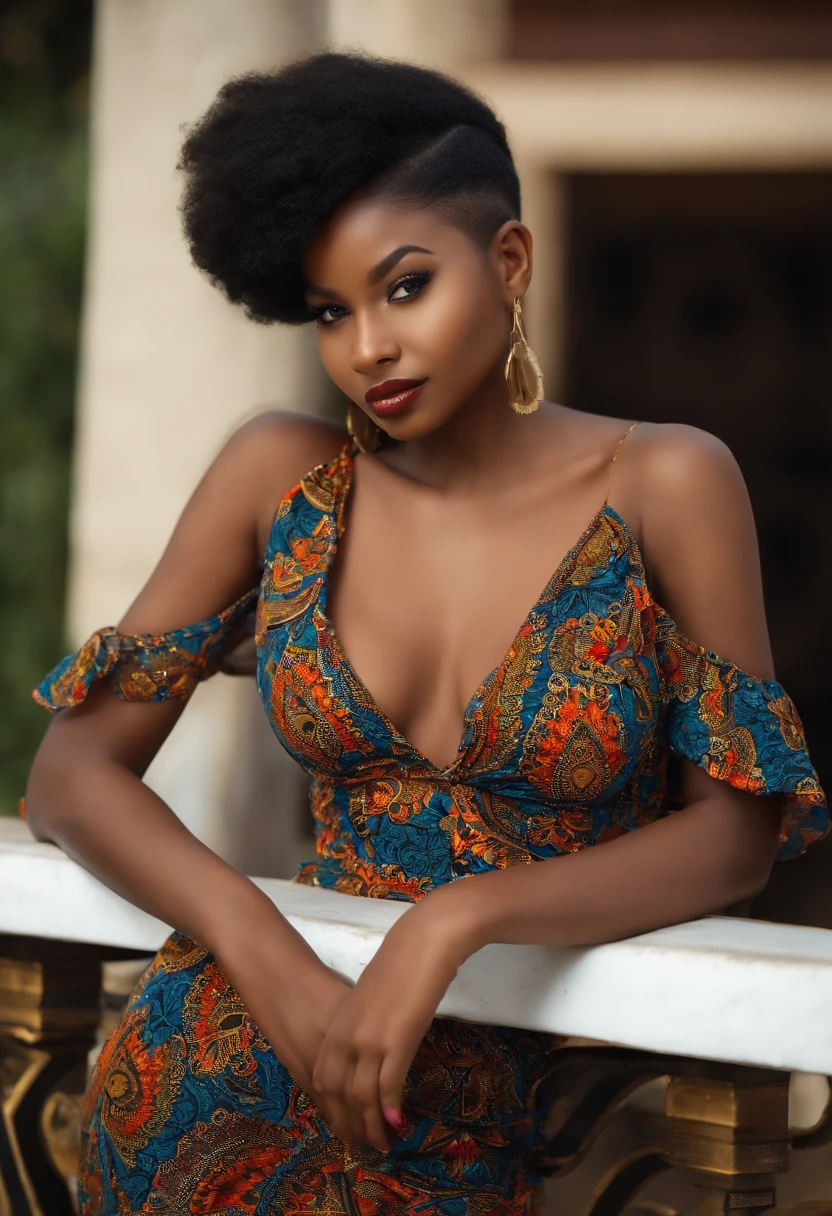 fille, africain, noir, The eyes of Anbar, cheveux longs, 16 to 19 years ,porter un short sexuel ,corps entier, pouty lips, belle poitrine et taille fine avec une chemise