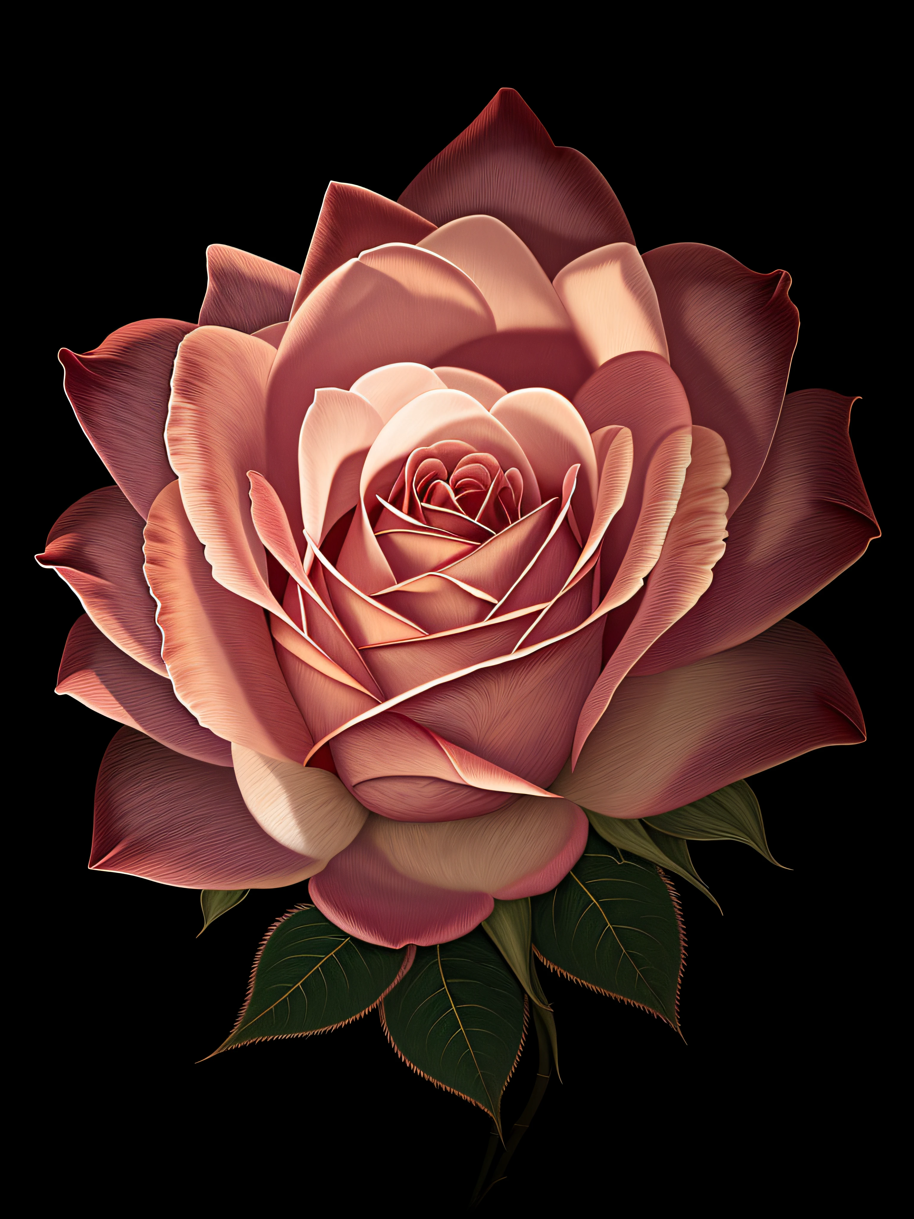 rose illustration, with intricate details, surrounded by a soft glow,