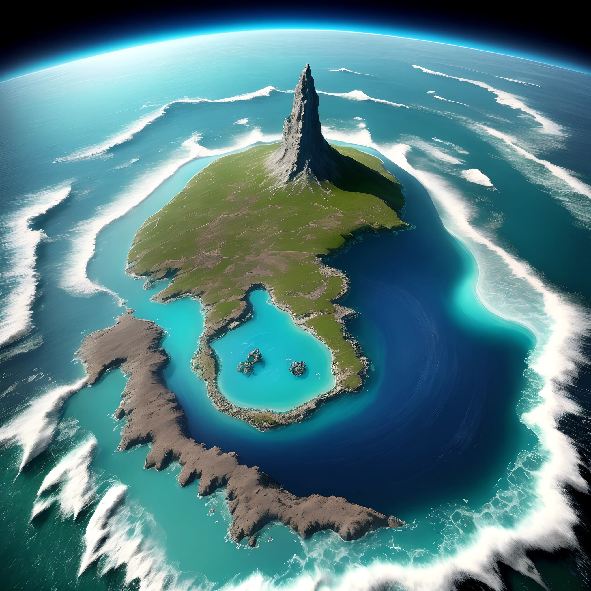 living ocean on alien planet