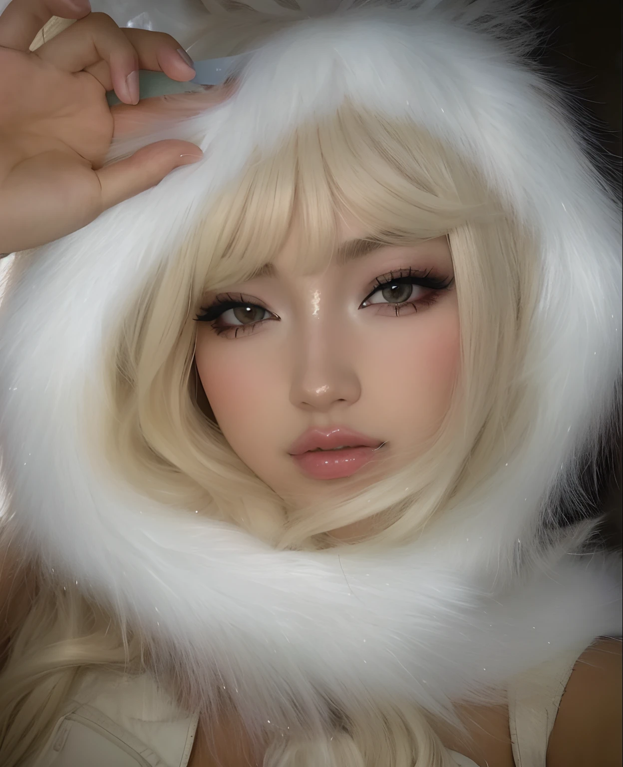 Araffe con capucha blanca y pelo blanco, Anime Barbie en blanco, Portrait of the Japanese gyaru, Dulce conejita ultrarrealista, Ava Max, flequillo blanco, Chica perfecta de pelo blanco, Anime Barbie en Medias Blancas, Lalisa Manobal, con pelo largo blanco, anime barbie doll, Cara de Ahegao, con el pelo largo y blanco, con pelaje blanco y esponjoso