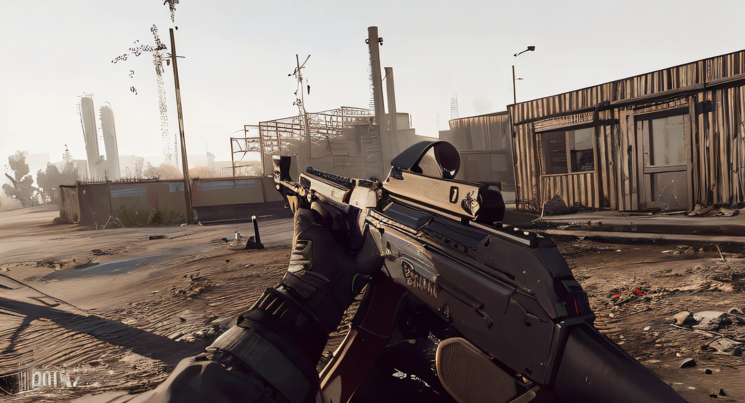 Arafed arma com uma pessoa segurando uma arma em um deserto, FPS jogo de tiro, Jogo de FPS, Captura de tela de um FPS, jogo de tiro em primeira pessoa hud, Fuga de Tarkov, Captura de tela do videogame de 2020, tiro em primeira pessoa, fps view, em Tarkov, captura de tela em primeira pessoa, Captura de tela do videogame, arma em primeira pessoa, realista unreal engine 3 d jogo