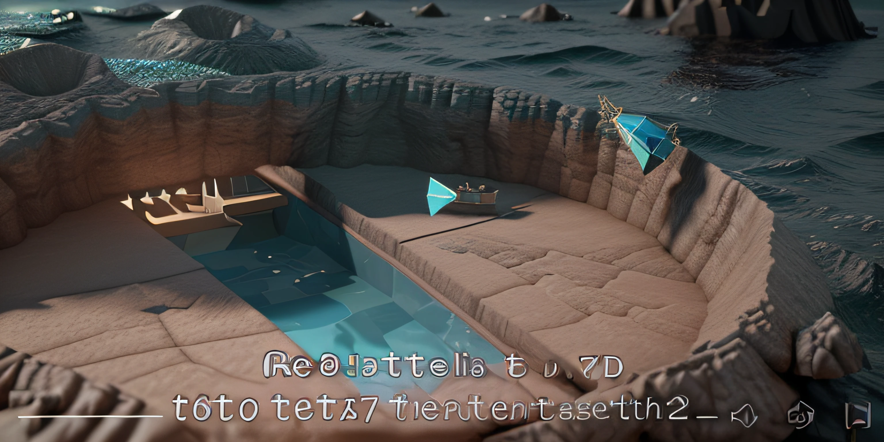 Renderizado 3D,realista,Rocas,ship